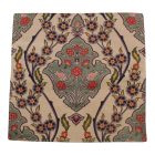 Coussin décoratif beige 45 x 45 cm – Jardin d’oiseaux d’Orient