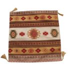 Coussin décoratif beige 45 x 45 cm – Kilim sable
