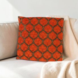 Coussin décoratif orange 45 x 45 cm – Ornement mandarine