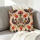 Coussin décoratif crème 45 x 45 cm – Tulipe d’Orient