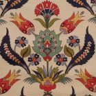 Coussin décoratif crème 45 x 45 cm – Tulipe d’Orient