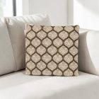 Coussin décoratif gris clair 45 x 45 cm – Ornement argenté