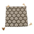 Coussin décoratif gris clair 45 x 45 cm – Ornement argenté