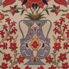 Coussin décoratif crème 45 x 45 cm – Vase d’Orient