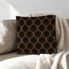 Coussin décoratif noir 45 x 45 cm – Ornement ébène