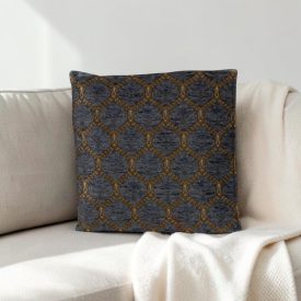 Coussin décoratif bleu 45 x 45 cm – Ornement bleu roi