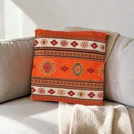 Coussin décoratif orange 45 x 45 cm – Nomade orange