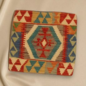   Housse de coussin Kilim afghane 45x45 oreiller tissé à la main