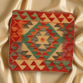   Housse de coussin Kilim afghane 45x45 oreiller tissé à la main