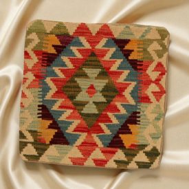   Coussin oriental Kilim 40x40 Taie d'oreiller tissé à la main