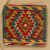 Coussin oriental Kilim 40x40 Taie d'oreiller tissé à la main