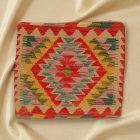 Coussin décoratif Kilim 45x45, housse de coussin tissé à la main