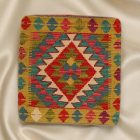 Coussin décoratif Kilim 45x45, housse de coussin tissé à la main