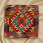Coussin décoratif Kilim 45x45, housse de coussin tissé à la main