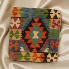 Coussin décoratif Kilim 45x45, housse de coussin tissé à la main