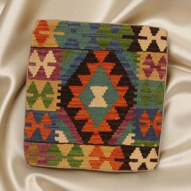   Coussin décoratif Kilim 45x45, housse de coussin tissé à la main