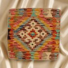 Coussin décoratif Kilim 45x45, housse de coussin tissé à la main