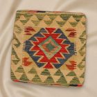 Coussin décoratif Kilim 45x45, housse de coussin tissé à la main