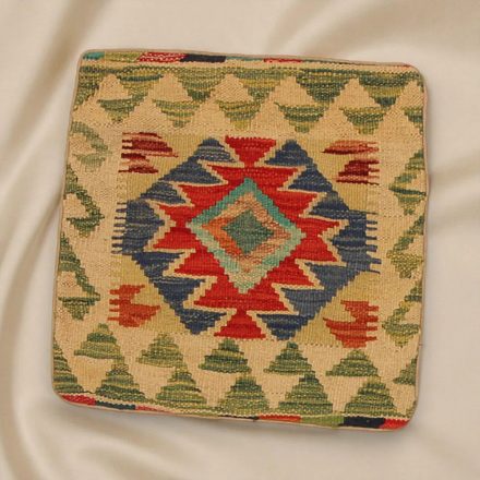 Coussin décoratif Kilim 45x45, housse de coussin tissé à la main