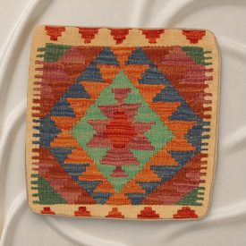   Housse de coussin Kilim tissé à la main 45x45 coussin décoratif afghan