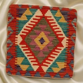   Kilim taie d'oreiller 45x45 coussin décoratif tissé à la main