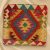 Kilim taie d'oreiller 45x45 coussin décoratif tissé à la main