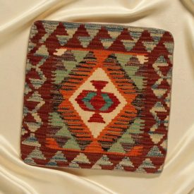   Kilim taie d'oreiller 45x45 coussin décoratif tissé à la main