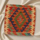 Kilim taie d'oreiller 45x45 coussin décoratif tissé à la main