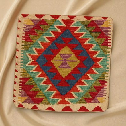 Coussin oriental Kilim 40x40 Taie d'oreiller tissé à la main