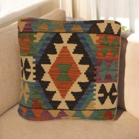  Housse de coussin tissé à la main 45x45 Coussin décoratif Kilim