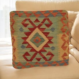   Coussin oriental Kilim 40x40 Taie d'oreiller tissé à la main