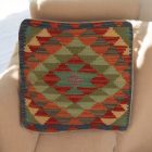 Coussin oriental Kilim 40x40 Taie d'oreiller tissé à la main