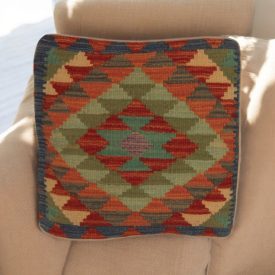   Coussin oriental Kilim 40x40 Taie d'oreiller tissé à la main