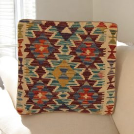   Coussin oriental Kilim 40x40 Taie d'oreiller tissé à la main
