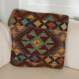   Housse de coussin tissé à la main 45x45 Coussin décoratif Kilim