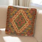 Housse de coussin Kilim afghane 45x45 oreiller tissé à la main