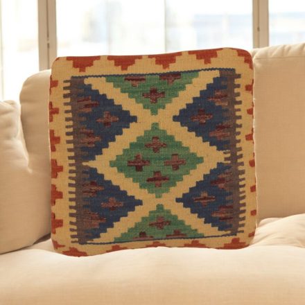 Housse de coussin Kilim afghane 45x45 oreiller tissé à la main