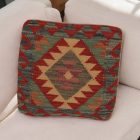 Housse de coussin Kilim afghane 45x45 oreiller tissé à la main