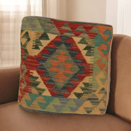 Coussin oriental Kilim 40x40 Taie d'oreiller tissé à la main