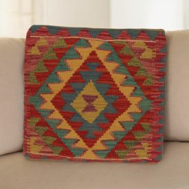   Coussin décoratif Kilim 45x45, housse de coussin tissé à la main
