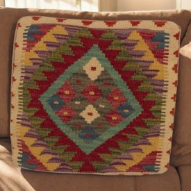   Housse de coussin Kilim tissé à la main 45x45 coussin décoratif afghan