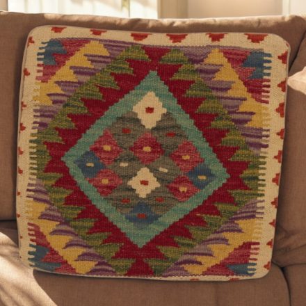 Housse de coussin Kilim tissé à la main 45x45 coussin décoratif afghan