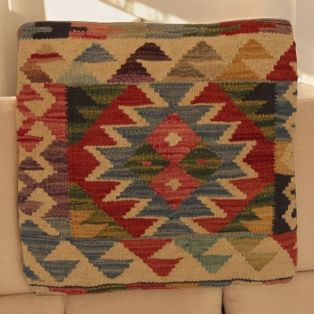 Housse de coussin Kilim tissé à la main 45x45 coussin décoratif afghan