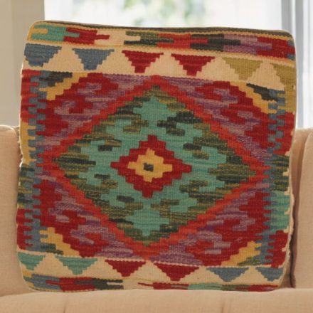 Kilim taie d'oreiller 45x45 coussin décoratif tissé à la main