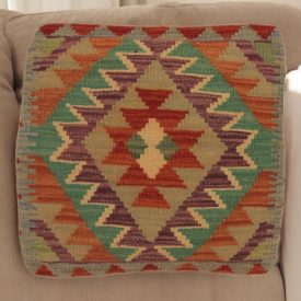   Kilim taie d'oreiller 45x45 coussin décoratif tissé à la main