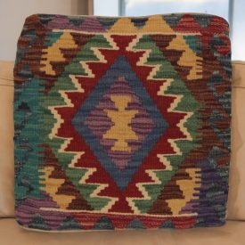   Kilim taie d'oreiller 45x45 coussin décoratif tissé à la main
