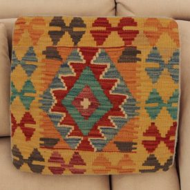   Kilim taie d'oreiller 45x45 coussin décoratif tissé à la main