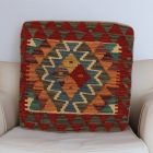 Kilim taie d'oreiller 45x45 coussin décoratif tissé à la main