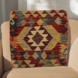   Kilim taie d'oreiller 45x45 coussin décoratif tissé à la main
