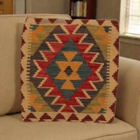   Kilim taie d'oreiller 45x45 coussin décoratif tissé à la main